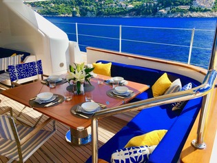 Helios sailing yacht lounge area
